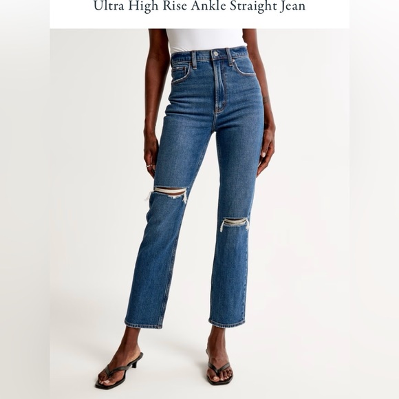 Petite Ultra High Rise Ankle Straight Jean petite (short) - Picture 6 of 9